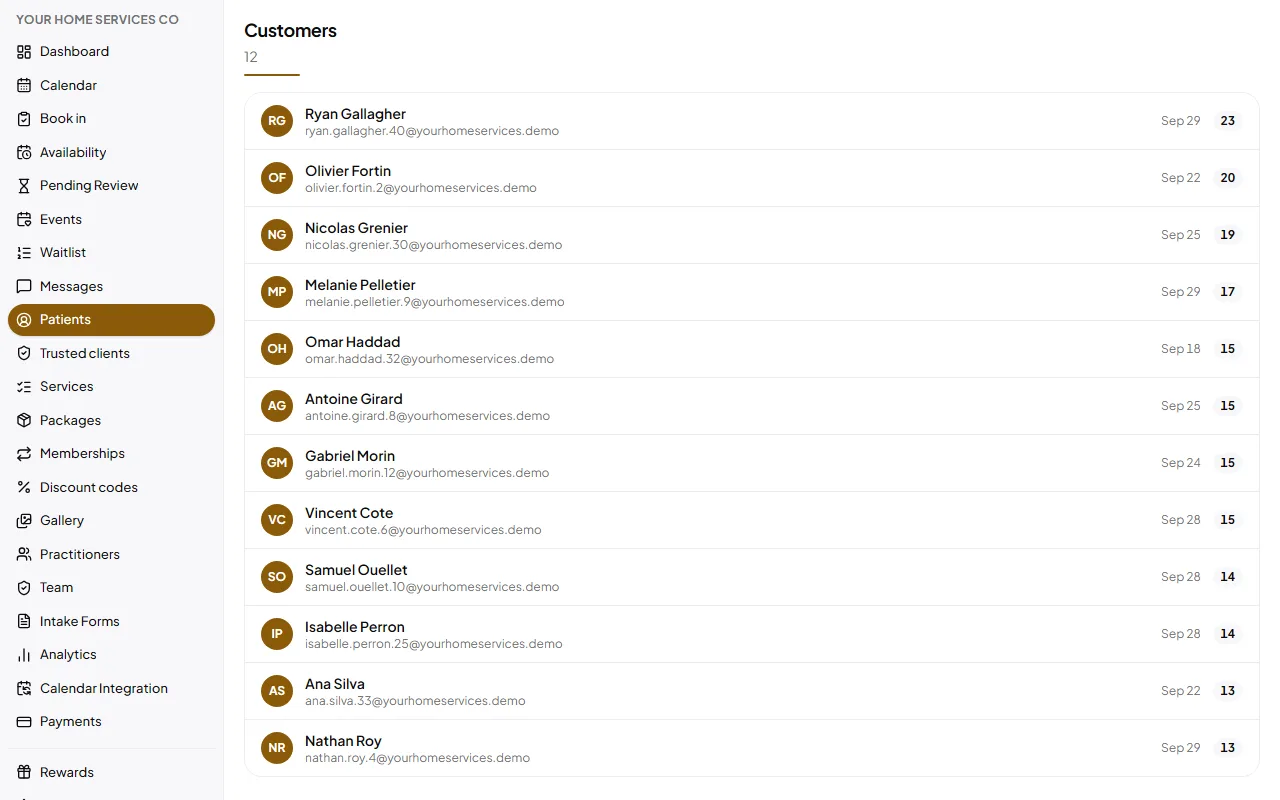 Your Home Services Co: Every client, one record