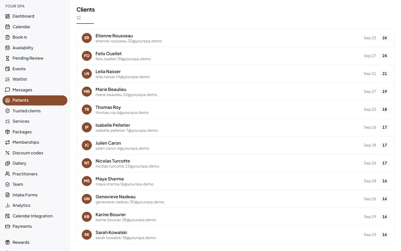 Your Spa: Every client, one record